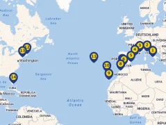 Mapa plavby